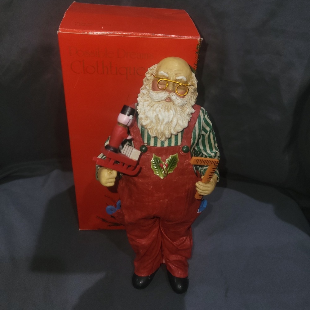Vintage 1987 Clothique Possible Dreams Ltd Christmas Santa Claus With Box